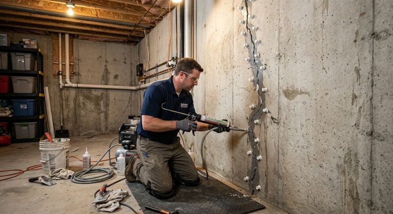 Basement Crack Repair in Sneads Ferry, NC