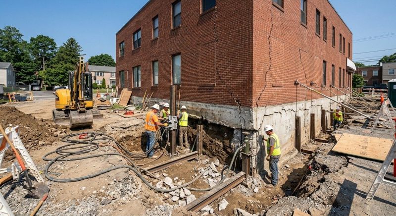 Building Foundation Repair in Hubert, NC