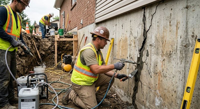 Cracked Foundation Repair in Holly Ridge, NC