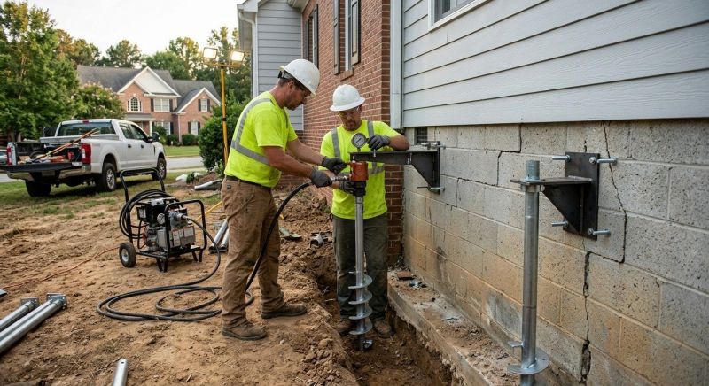 Helical Piers Installation in Sneads Ferry, NC