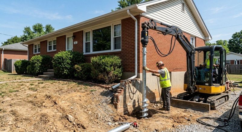 Helical Pile Installation in Sneads Ferry, NC
