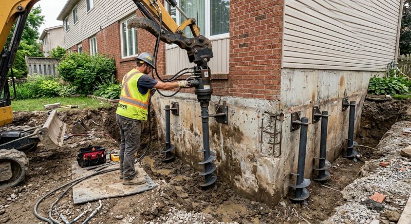 Helical Pile Installation in Sneads Ferry, NC