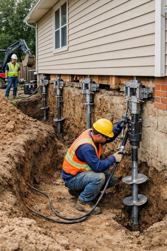 Sinking Foundation Lifting in Sneads Ferry, NC