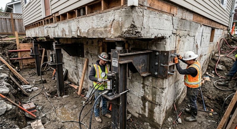 Sinking Foundation Lifting in Sneads Ferry, NC