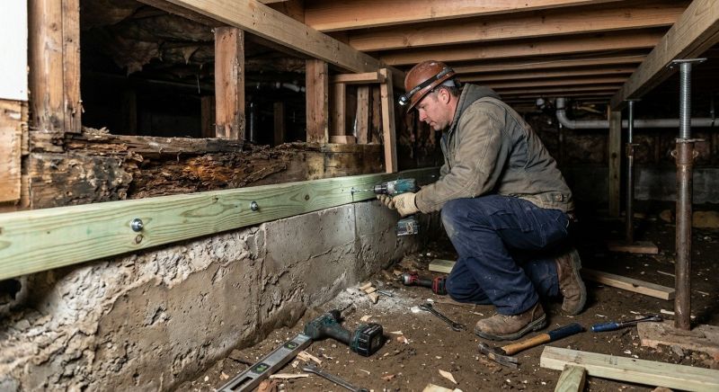 Sinking Foundation Repair in Sneads Ferry, NC